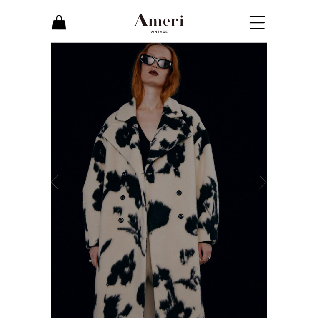 Ameri VINTAGE(アメリヴィンテージ)のamerivintage UND SHADOW FLOWER WOOL COAT レディースのジャケット/アウター(ロングコート)の商品写真