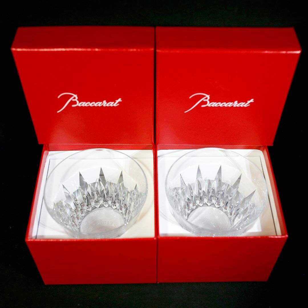 Baccarat(バカラ)の【極美品 ペア】バカラ ヴィータ タンブラー ロックグラス ２０１９年 箱有り インテリア/住まい/日用品のキッチン/食器(タンブラー)の商品写真