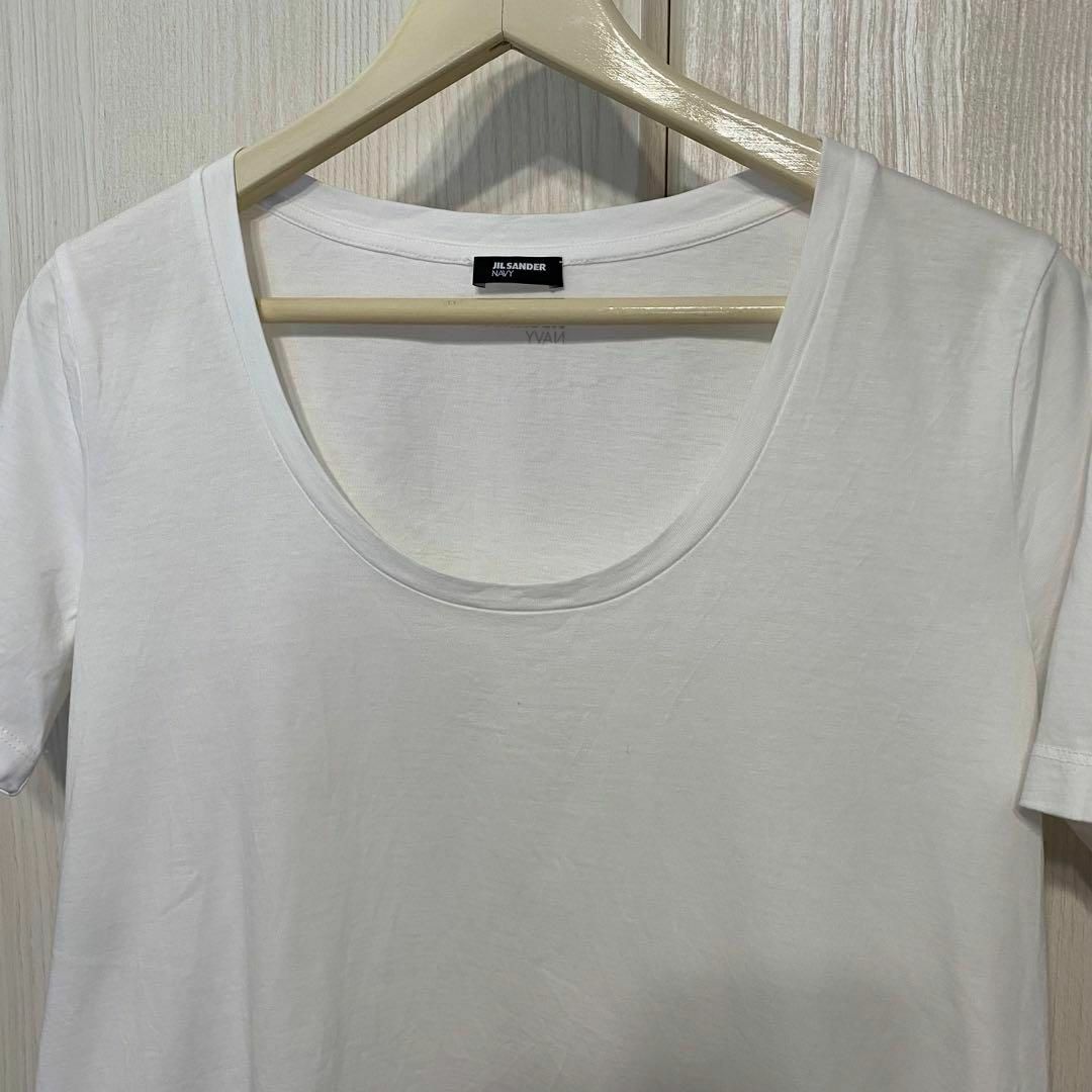 JIL SANDER NAVY(ジルサンダーネイビー)の【定番】JIL SANDER NAVY ジルサンダーネイビー Uネック tee レディースのトップス(Tシャツ(半袖/袖なし))の商品写真