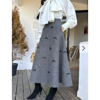 バースデーバッシュ(BIRTHDAY BASH)のbirthdaybash TWEED RIBBON SKIRT(ロングスカート)