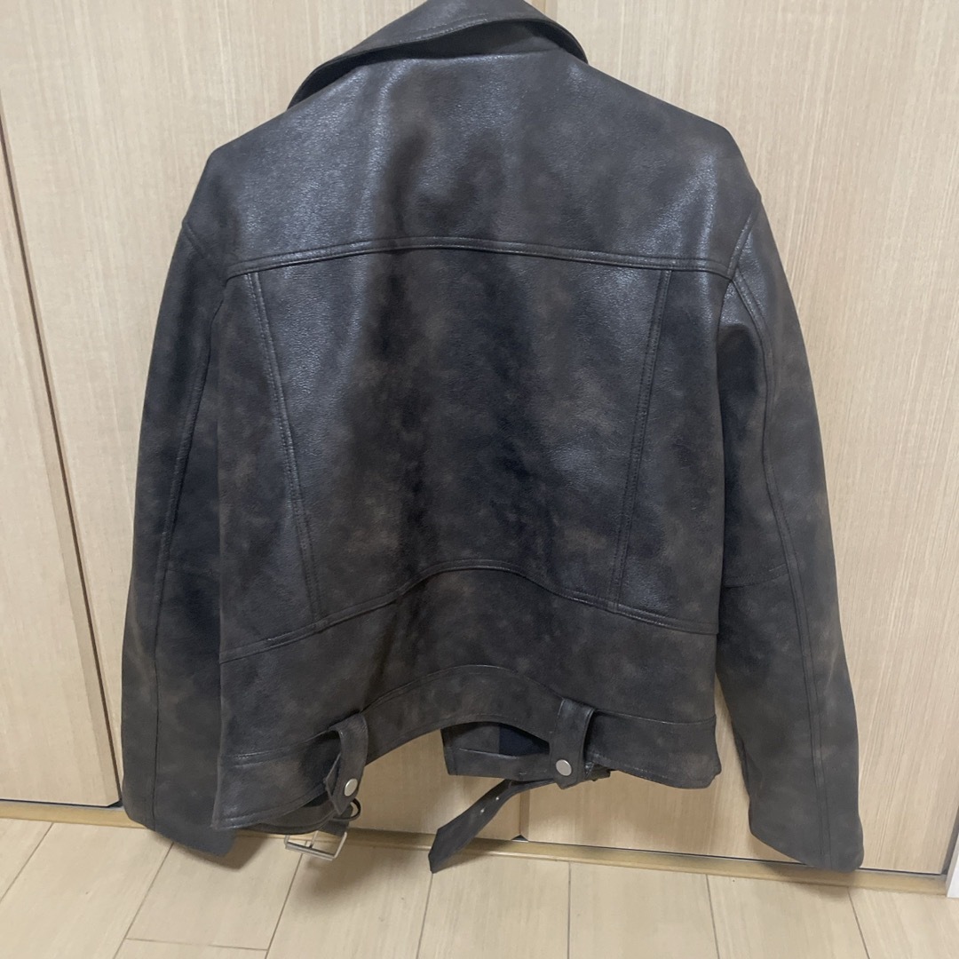 ZARA(ザラ)のレザーライダースジャケット メンズのジャケット/アウター(ライダースジャケット)の商品写真