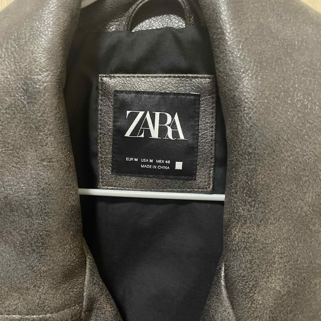 ZARA(ザラ)のレザーライダースジャケット メンズのジャケット/アウター(ライダースジャケット)の商品写真