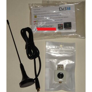 ◆ DVB-T HDTVチューナー USBドングル アンテナ付き ジャンク扱い(PC周辺機器)