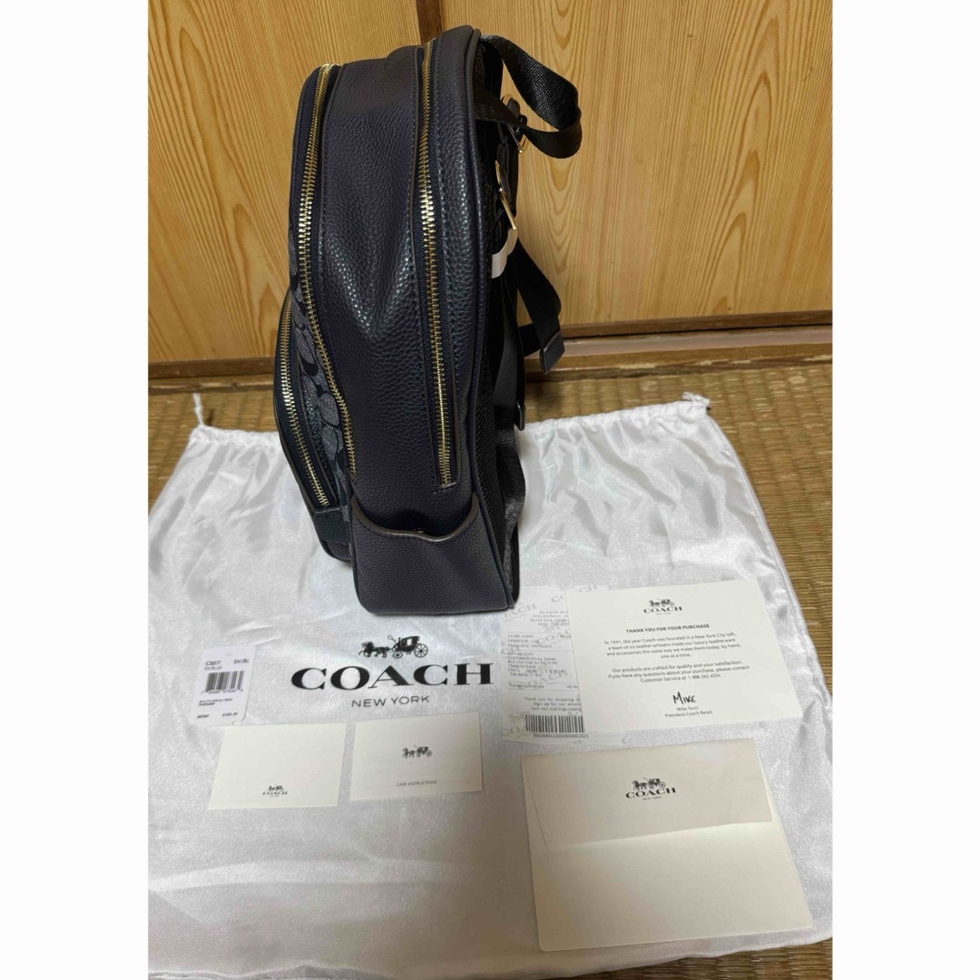 COACH(コーチ)のコーチ COACH シグネチャー デニム バックパック 新品未使用 レディースのバッグ(リュック/バックパック)の商品写真