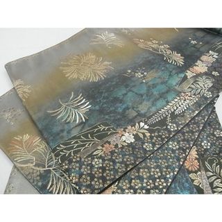 平和屋川間店■六通柄袋帯　松葉舞花文　金糸　引箔　逸品　ga1677(帯)