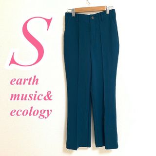 アースミュージックアンドエコロジー(earth music & ecology)のアースミュージックアンドエコロジー S ストレートパンツ きれいめ グリーン(カジュアルパンツ)