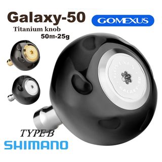 ゴメクサス(GOMEXUS)のゴメクサス 50mm チタン製　GALAXY タイプB  ブラックシルバー(リール)