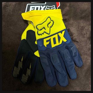 M　黄 紺色 イエロー ネイビー FOX RACING フォックス グローブ(装備/装具)