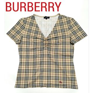 バーバリー(BURBERRY)の【美品】BURBERRY(バーバリー)レディースカットソー S(カットソー(半袖/袖なし))