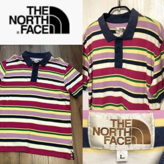 THE NORTH FACE - 【激安】ノースフェイス 茶タグ マルチボーダーポロ