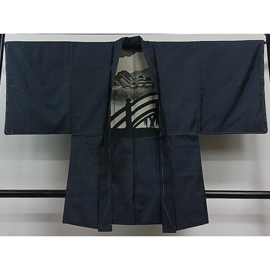 平和屋川間店■男性　本場大島紬　アンサンブル　吉祥文　逸品　ut4266 メンズの水着/浴衣(着物)の商品写真