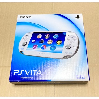 プレイステーションヴィータ(PlayStation Vita)の【新品未使用品】PS Vita PCH-1000ZA02 クリスタルホワイト(携帯用ゲーム機本体)