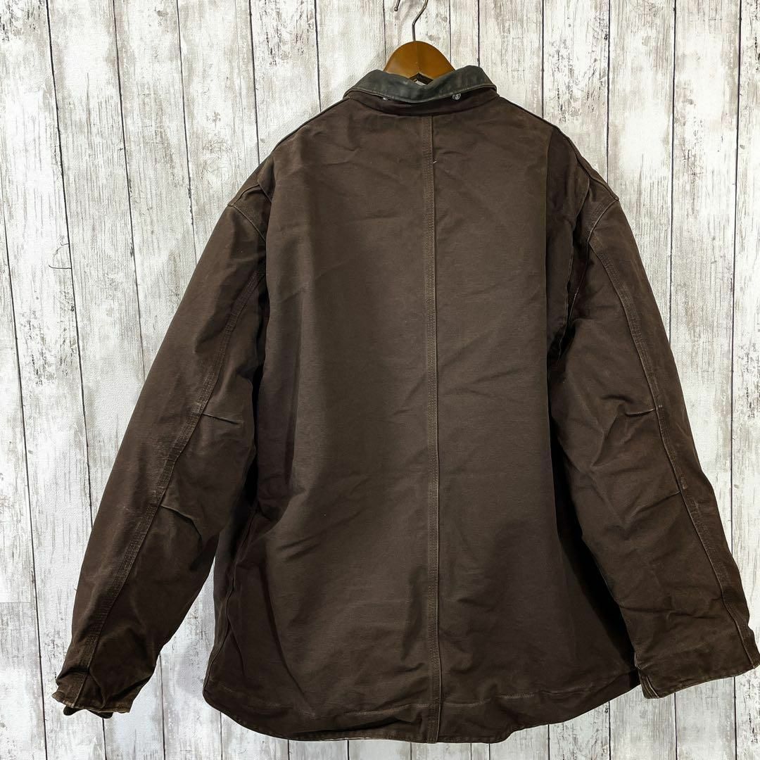 carhartt(カーハート)のカーハート　Ｃ61リッジコート　サイズ2ＸＬ　茶色ブラウン　ダックジャケット古着 メンズのジャケット/アウター(ブルゾン)の商品写真