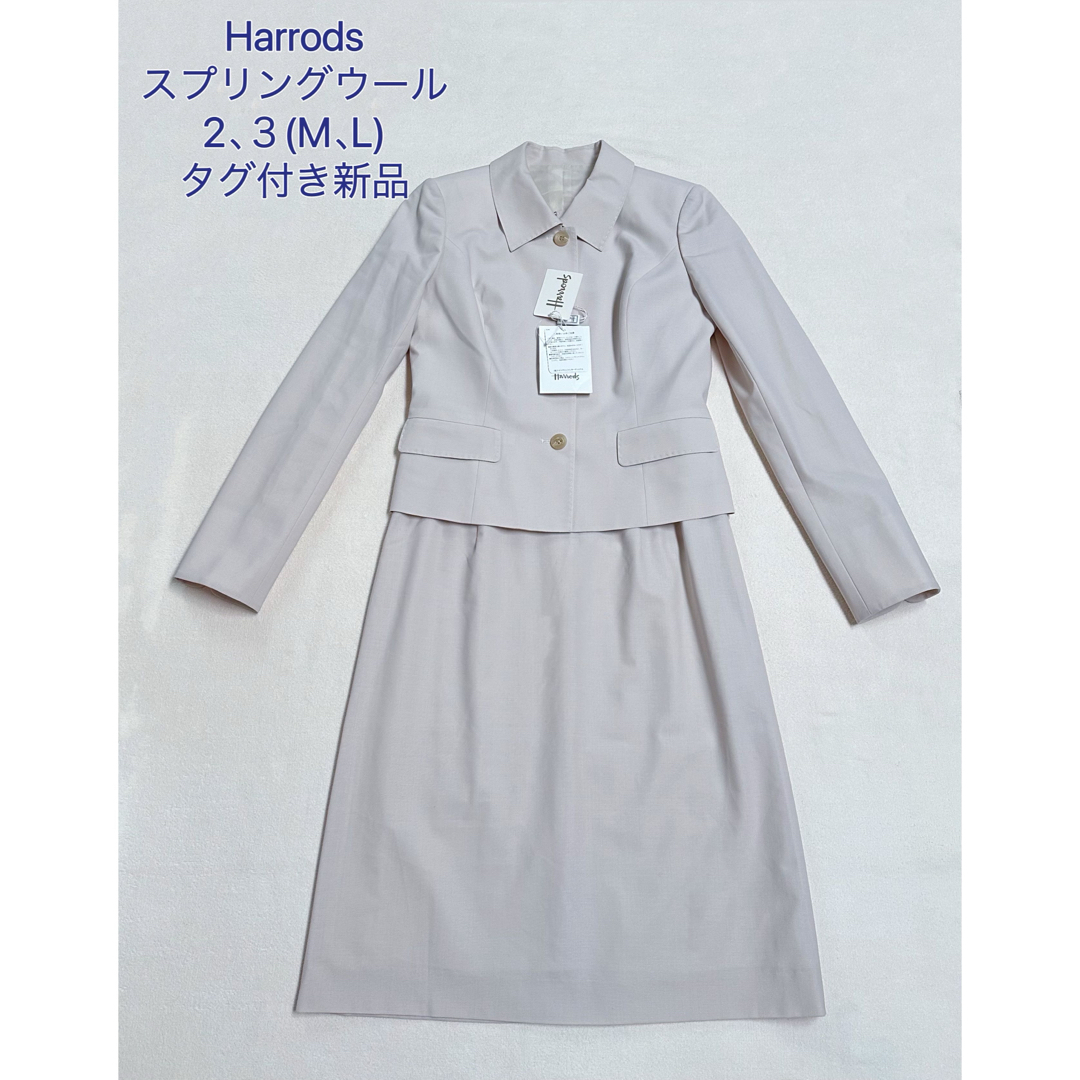 Harrods(ハロッズ)のHarrods 入学式フォーマルスーツ 半袖ワンピース　M.L タグ付き新品 レディースのフォーマル/ドレス(スーツ)の商品写真