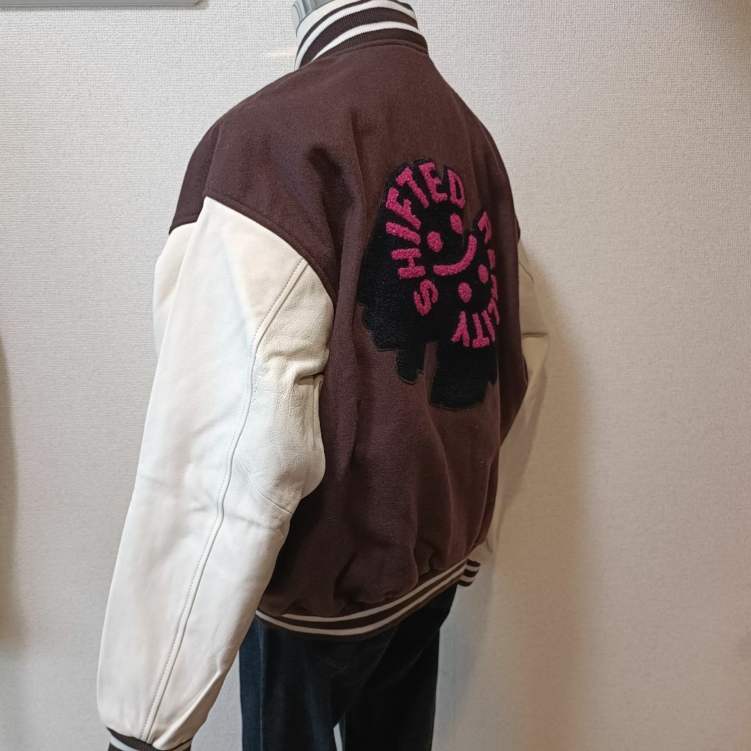 プリーチ(PREACH) ウール×レザー オーバーサイズブルゾン 白 プリーチ(PREACH) ウール×レザー オーバーサイズブルゾン 白