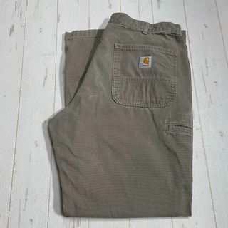 カーハート(carhartt)のカーハート　ワークパンツ　グレー　サイズＬ　ウエスト86センチ　メンズ　古着(ペインターパンツ)