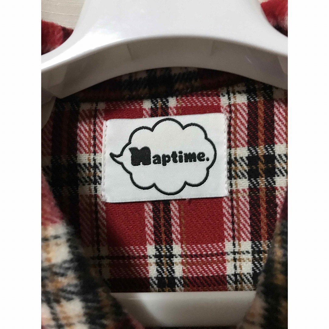 naptime チェック シャツ ネルシャツ 極美品 レッド 赤 ホワイト