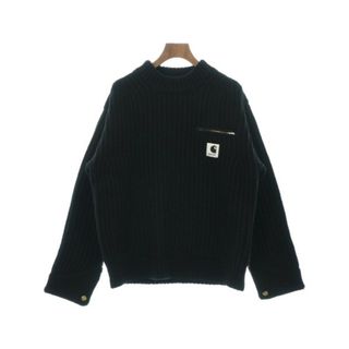 サカイ(sacai)のsacai サカイ ニット・セーター 1(S位) 黒 【古着】【中古】(ニット/セーター)