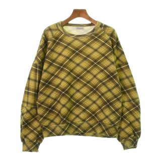 ドリスヴァンノッテン(DRIES VAN NOTEN)のDRIES VAN NOTEN スウェット S 黄xベージュ(チェック) 【古着】【中古】(トレーナー/スウェット)