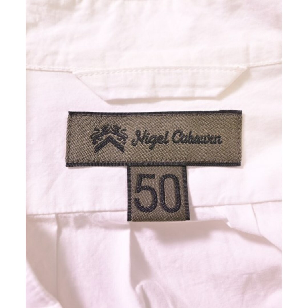 Nigel Cabourn(ナイジェルケーボン)のNIGEL CABOURN カジュアルシャツ 50(XL位) 白 【古着】【中古】 メンズのトップス(シャツ)の商品写真