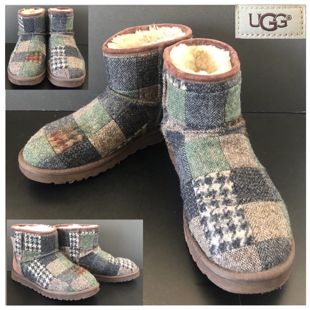 UGG(アグ)の完売 ウールリッチ製 パッチワーク★UGG ムートンブーツ ショート 26cm メンズの靴/シューズ(ブーツ)の商品写真