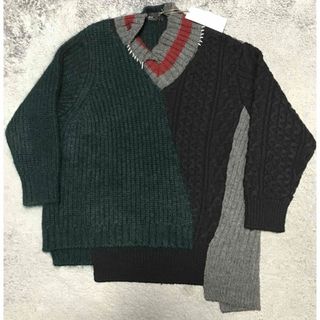 kolor 19aw アシンメトリー ドッキング ニットメンズ kolor 19aw アシンメトリー ドッキング ニットメンズ