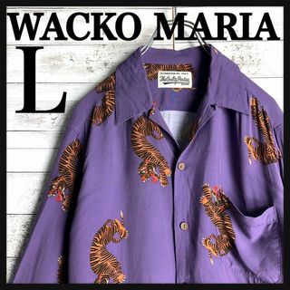 ワコマリア(WACKO MARIA)の9167【人気Lサイズ】ワコマリア☆総柄デザインレーヨン長袖シャツ　入手困難(シャツ)