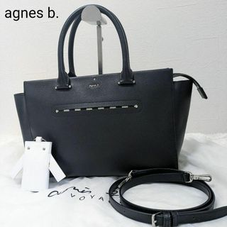 アニエスベー(agnes b.)の美品✨アニエスベー ショルダーバッグ 2way キーケース付 ハンドバッグ 黒(ショルダーバッグ)