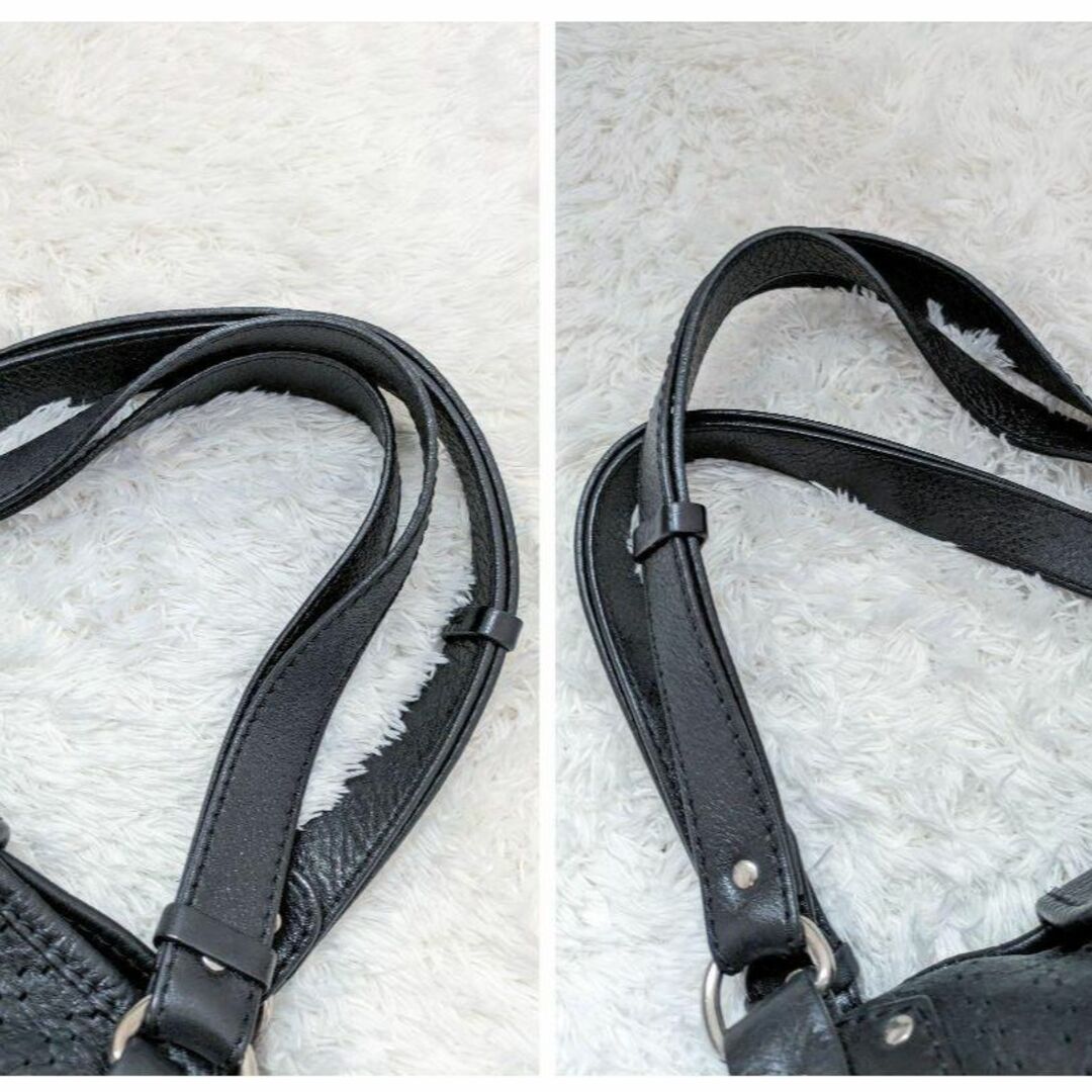Chloe(クロエ)の美品✨クロエ ケララ 黒 ハンドバッグ パンチング 本物 レザー 肩掛け可能 レディースのバッグ(ハンドバッグ)の商品写真