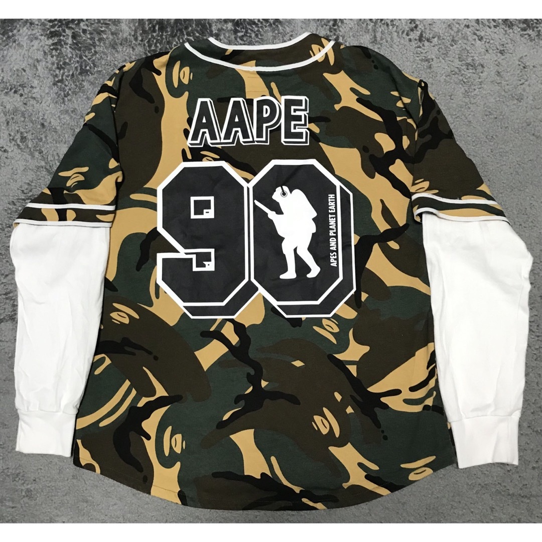 A BATHING APE(アベイシングエイプ)のアベイシングエイプ　9090 ベースボールシャツ メンズのトップス(Tシャツ/カットソー(七分/長袖))の商品写真