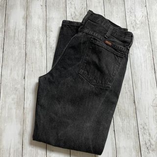 ラングラー(Wrangler)のビンテージラスラー　ラングラー　サイズＬ　Ｗ34Ｌ29　黒ブラックデニム　古着(デニム/ジーンズ)