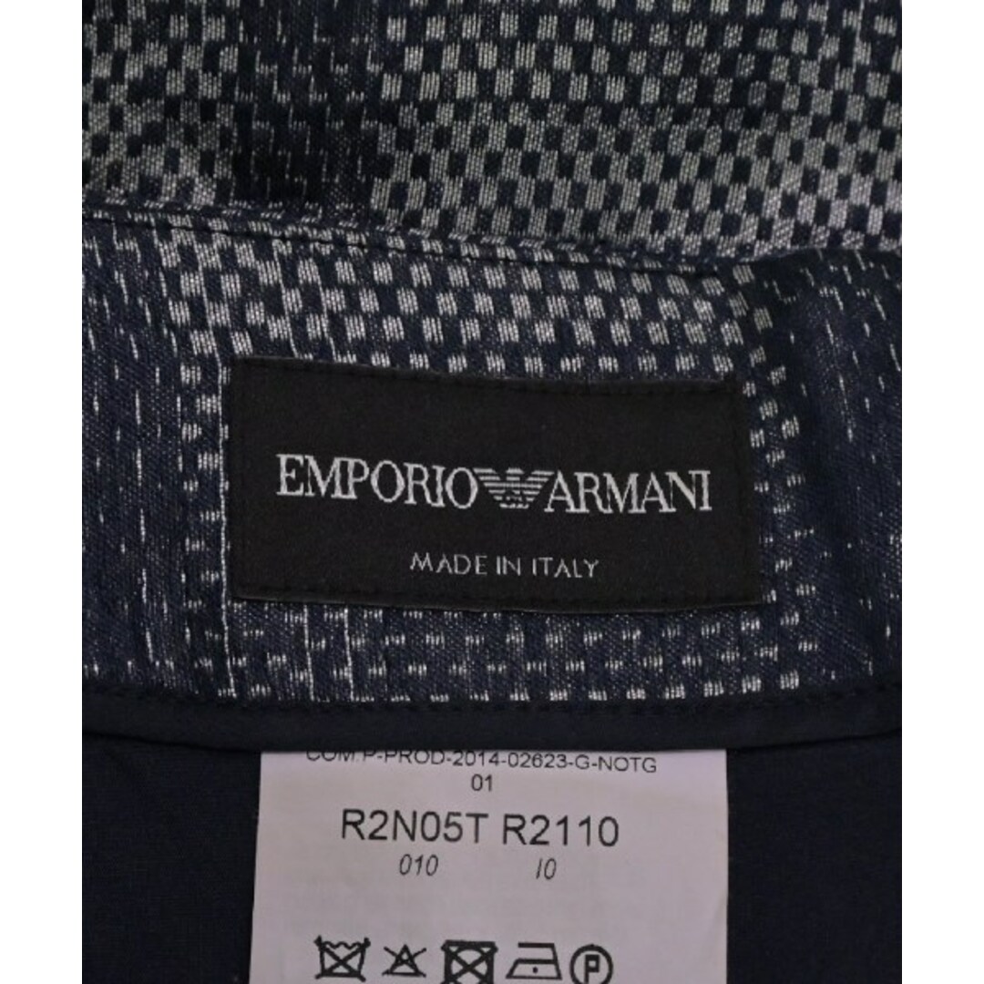 Emporio Armani(エンポリオアルマーニ)のEMPORIO ARMANI ひざ丈スカート 38(S位) 紺xグレー(総柄) 【古着】【中古】 レディースのスカート(ひざ丈スカート)の商品写真