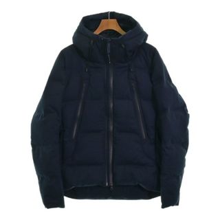 デサント(DESCENTE)のDESCENTE デサント ダウンジャケット/ダウンベスト L 紺 【古着】【中古】(ダウンジャケット)