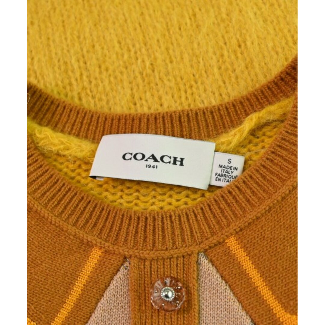 COACH(コーチ)のCOACH コーチ ニット・セーター S 黄xベージュ等 【古着】【中古】 レディースのトップス(ニット/セーター)の商品写真