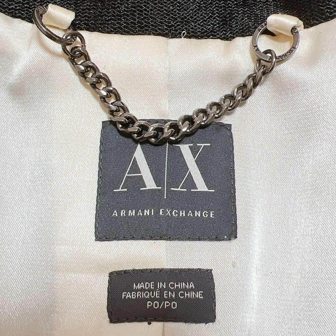 ARMANI EXCHANGE(アルマーニエクスチェンジ)のアルマーニエクスチェンジ メッシュ ジャケット ブラック レディースのジャケット/アウター(テーラードジャケット)の商品写真