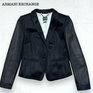 アルマーニエクスチェンジ(ARMANI EXCHANGE)のアルマーニエクスチェンジ メッシュ ジャケット ブラック(テーラードジャケット)