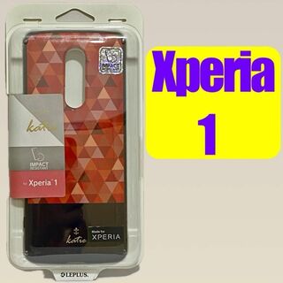 エクスペリア(Xperia)のXperia1 ハイブリッドケース モザイクレッド SO-03L/SOV40(Androidケース)