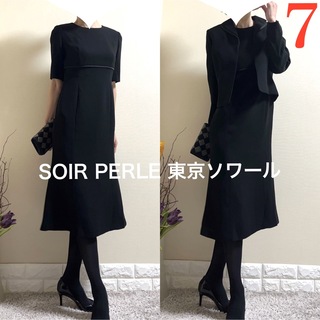 SOIR - SOIR PERLE 東京ソワール　喪服　礼服　アンサンブル　スーツ  7 黒