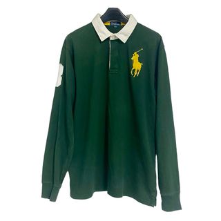 ポロラルフローレン(POLO RALPH LAUREN)のポロラルフローレン　長袖ポロシャツ　メンズL  グリーン　ピッグポニー(ポロシャツ)