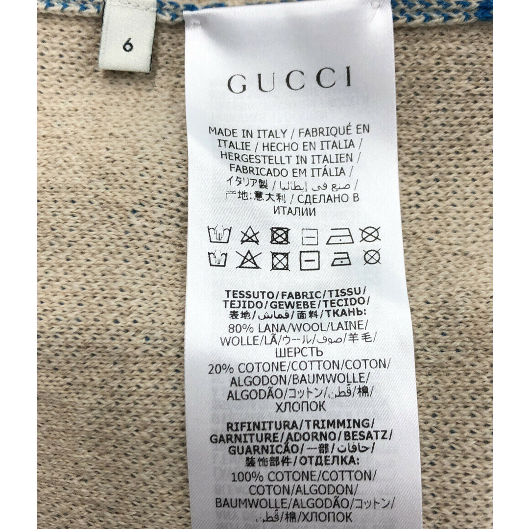 Gucci(グッチ)の美品 グッチ GUCCI 長袖ニット GGロゴ キッズ 6 キッズ/ベビー/マタニティのキッズ服女の子用(90cm~)(ニット)の商品写真