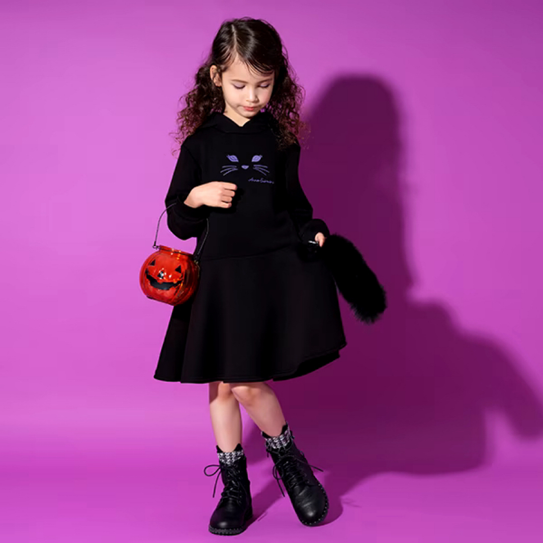 ANNA SUI mini(アナスイミニ)のANNA SUI mini（アナスイミニ）ネコカットワンピース キッズ/ベビー/マタニティのキッズ服女の子用(90cm~)(ワンピース)の商品写真