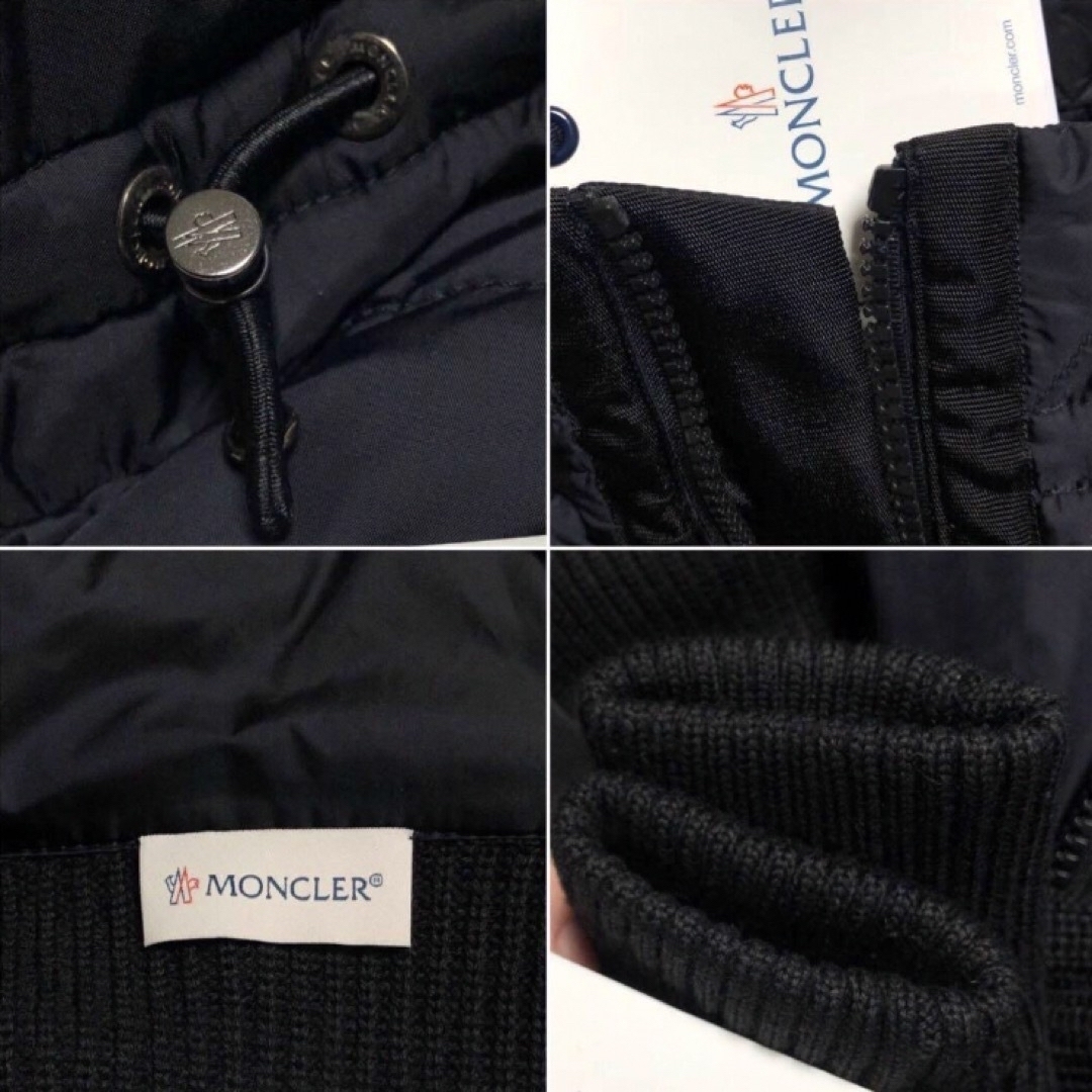 MONCLER(モンクレール)のモンクレール　ハイブリッドダウン　ニットダウン　ダウンニット　黒　国内正規品 メンズのジャケット/アウター(ダウンジャケット)の商品写真