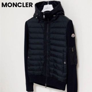 モンクレール(MONCLER)のモンクレール　ハイブリッドダウン　ニットダウン　ダウンニット　黒　国内正規品(ダウンジャケット)