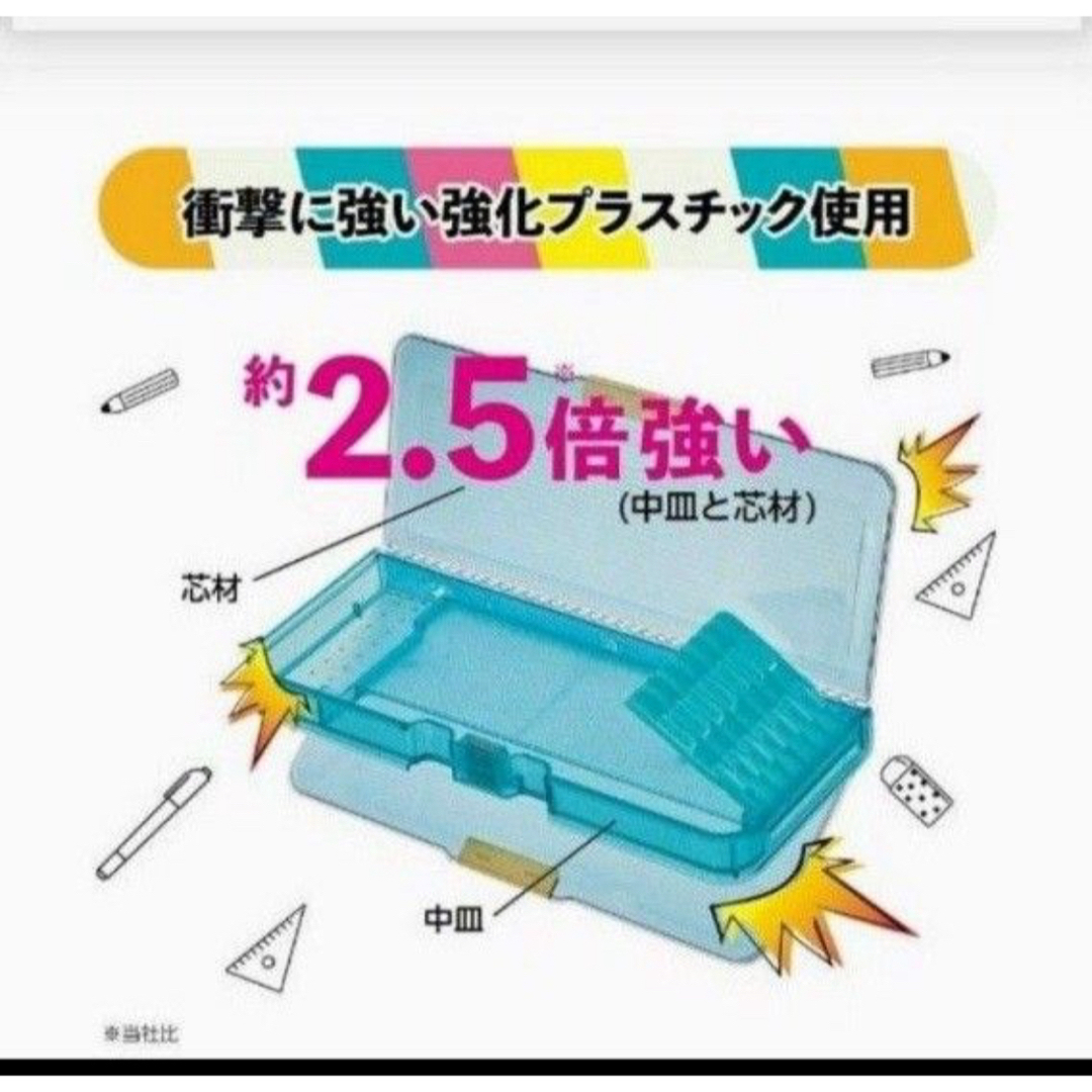 クツワ ペンケース マグネット筆入 タフクリア 筆箱 パープル インテリア/住まい/日用品の文房具(ペンケース/筆箱)の商品写真