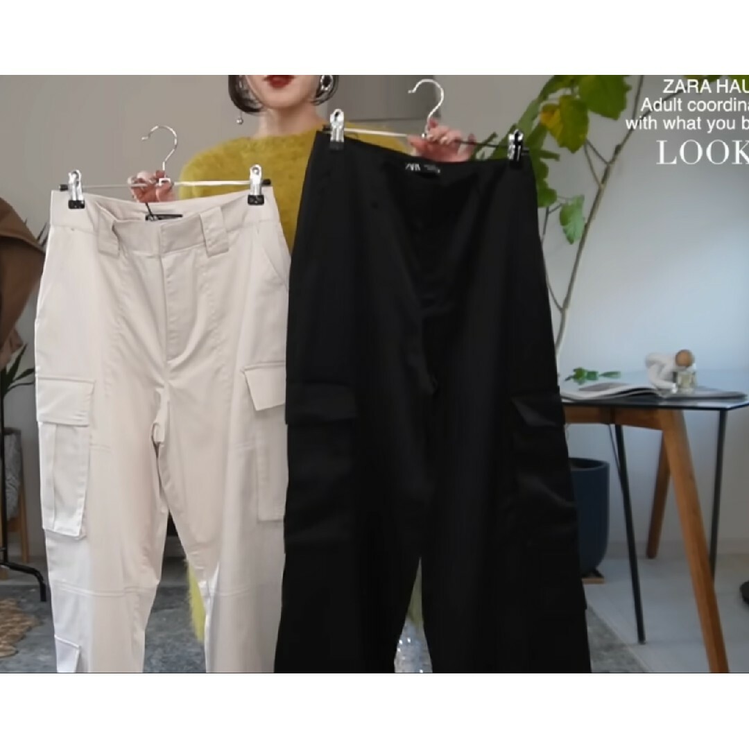 ZARA - ZARA サテン カーゴパンツ Sサイズ エクリュの通販 by ZARA - ZARA サテン カーゴパンツ Sサイズ エクリュの通販 by