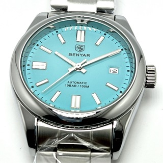 新品 スイス防水時計オマージュ ターコイズ 自動巻 シースルーバック(腕時計(アナログ))