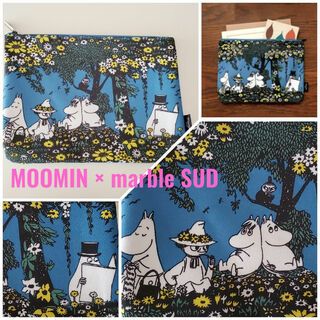 ムーミン(MOOMIN)の【MOOMIN ×marble SUD】フラットポーチ・ムーミン☆北欧・ブルー(ポーチ)