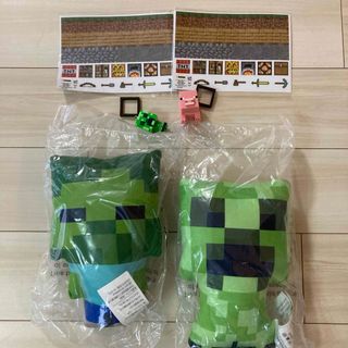 マイクラ　マインクラフト　ぬいぐるみ　キーホルダー　ステッカー　新品未使用(キャラクターグッズ)