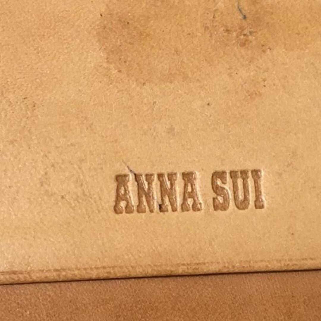 ANNA SUI(アナスイ)のANNA SUI(アナスイ) 名刺入れ - ライトイエロー×ブラウン 花柄/型押し加工 レザー レディースのファッション小物(名刺入れ/定期入れ)の商品写真