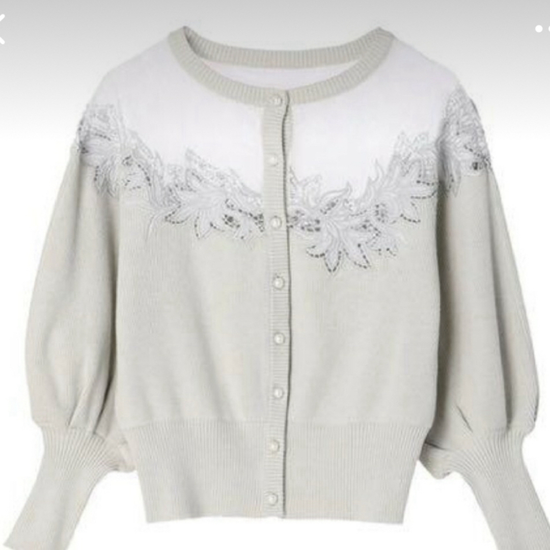 Her lip to(ハーリップトゥ)のHer lip to Lace Trimmed Cardigan レディースのトップス(カーディガン)の商品写真